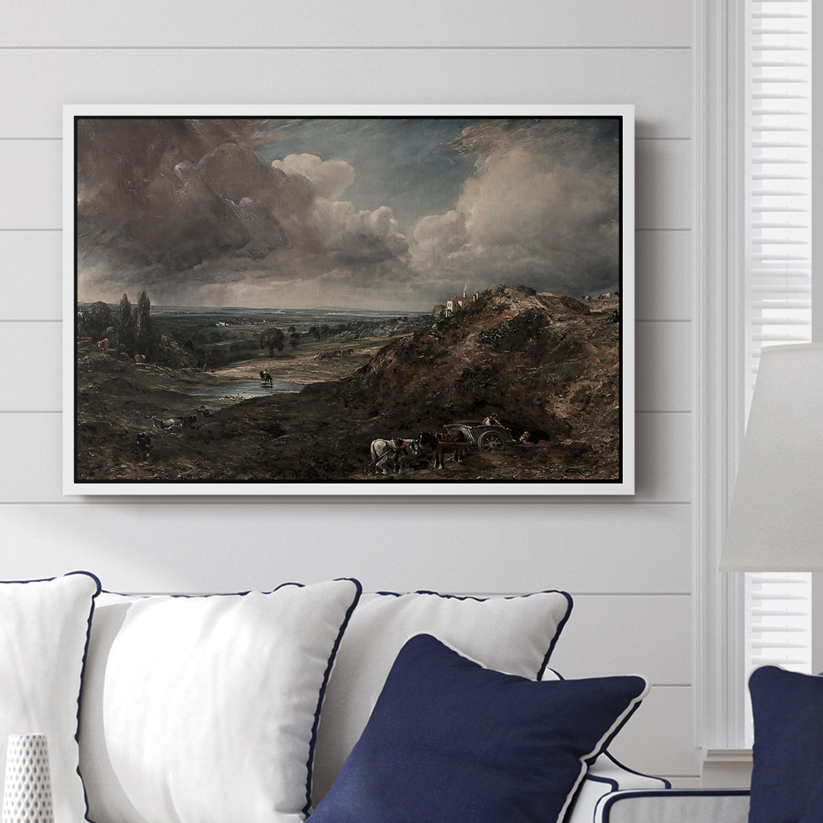 Branch Hill Pond, Hampstead Heath, c. 1828 - Floater Framed Canvas Print