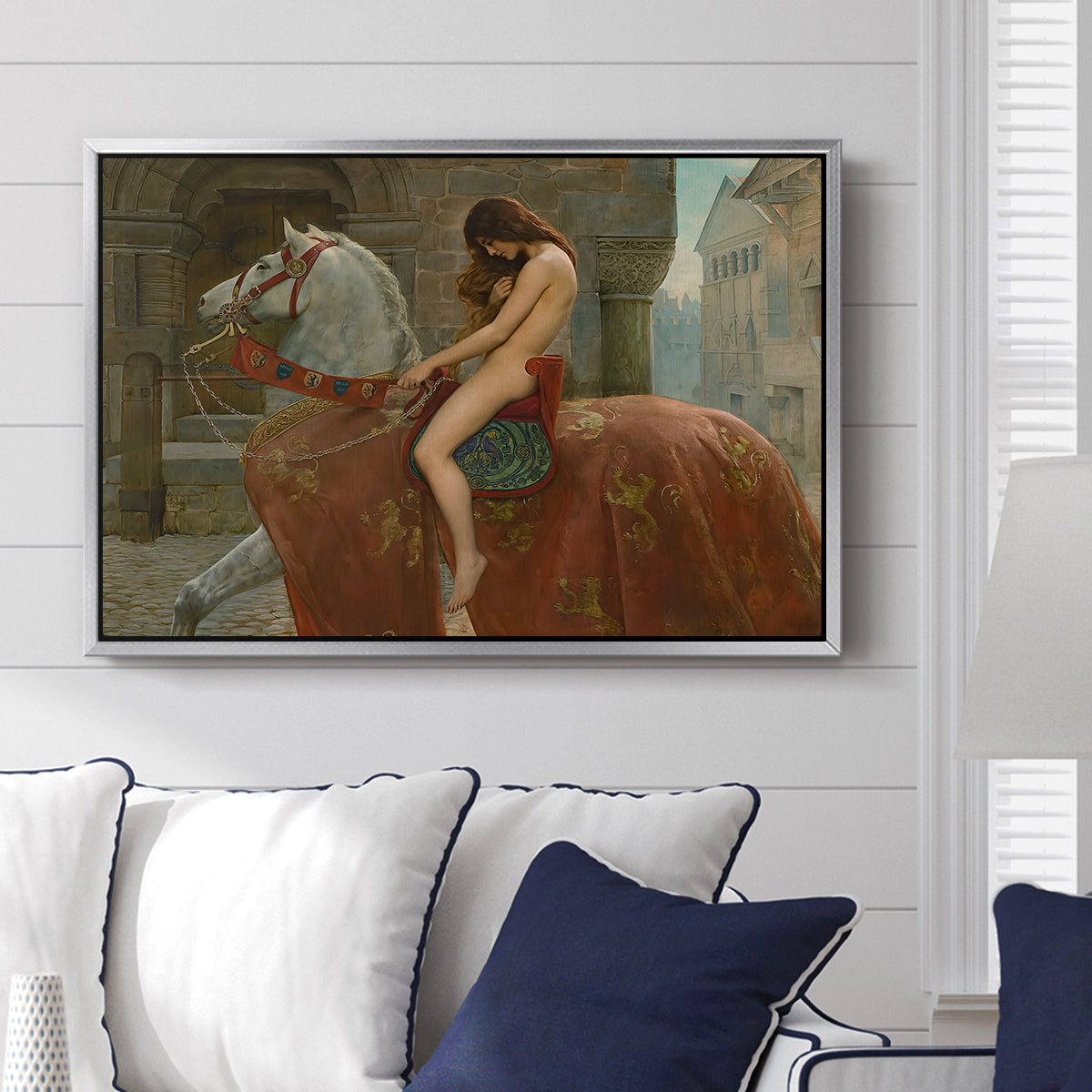 Lady Godiva, 1898 - Floater Framed Canvas Print