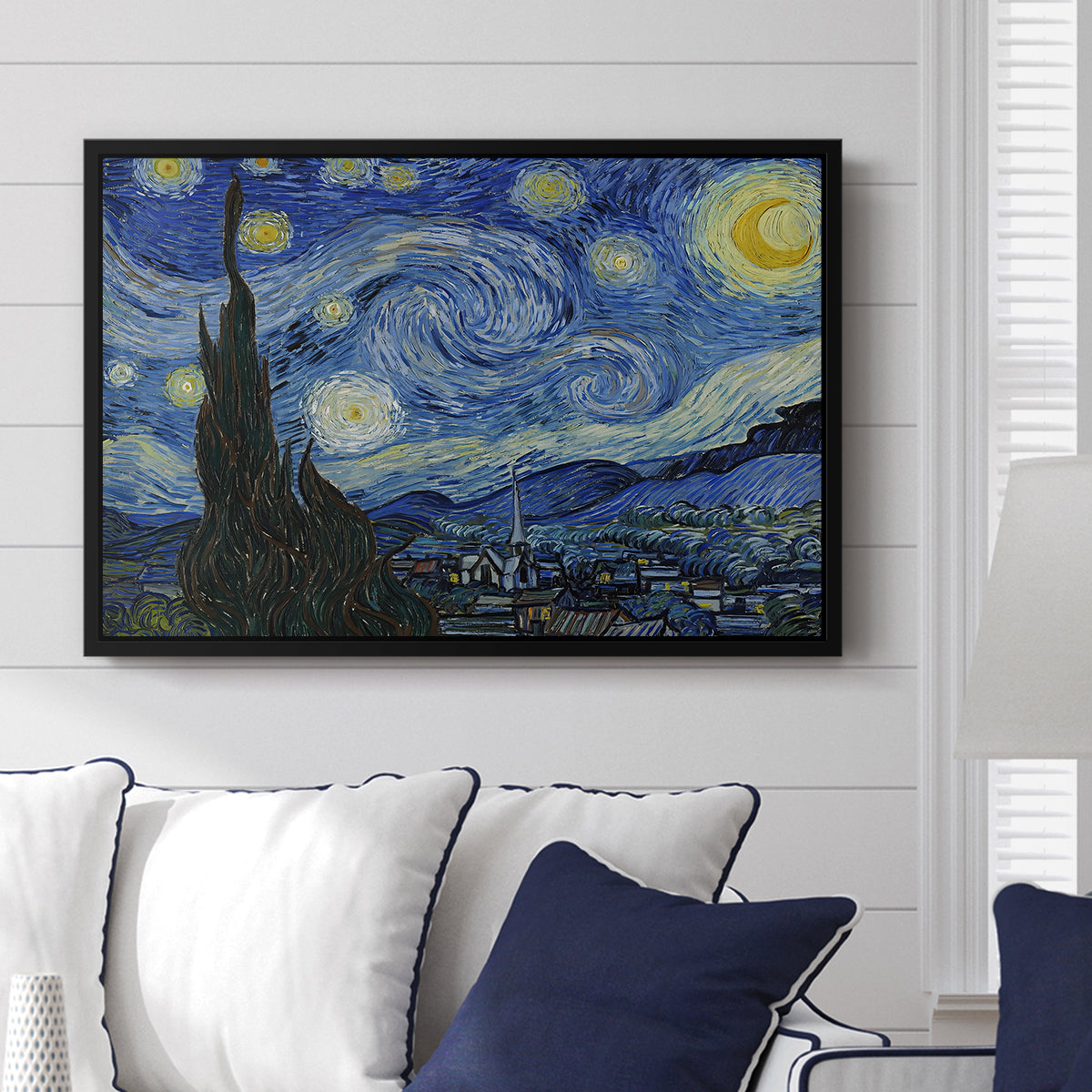 The Starry Night, 1889 - Floater Framed Canvas Print