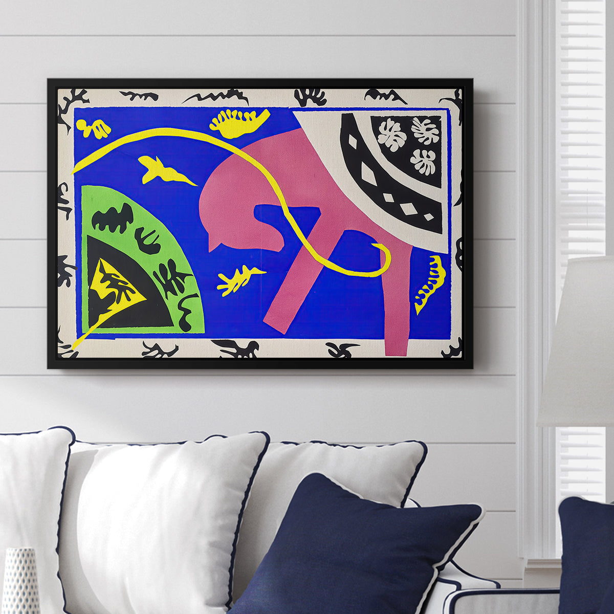 The Horse, the Rider and the Clown, from Jazz, 1947 - Floater Framed Canvas Print