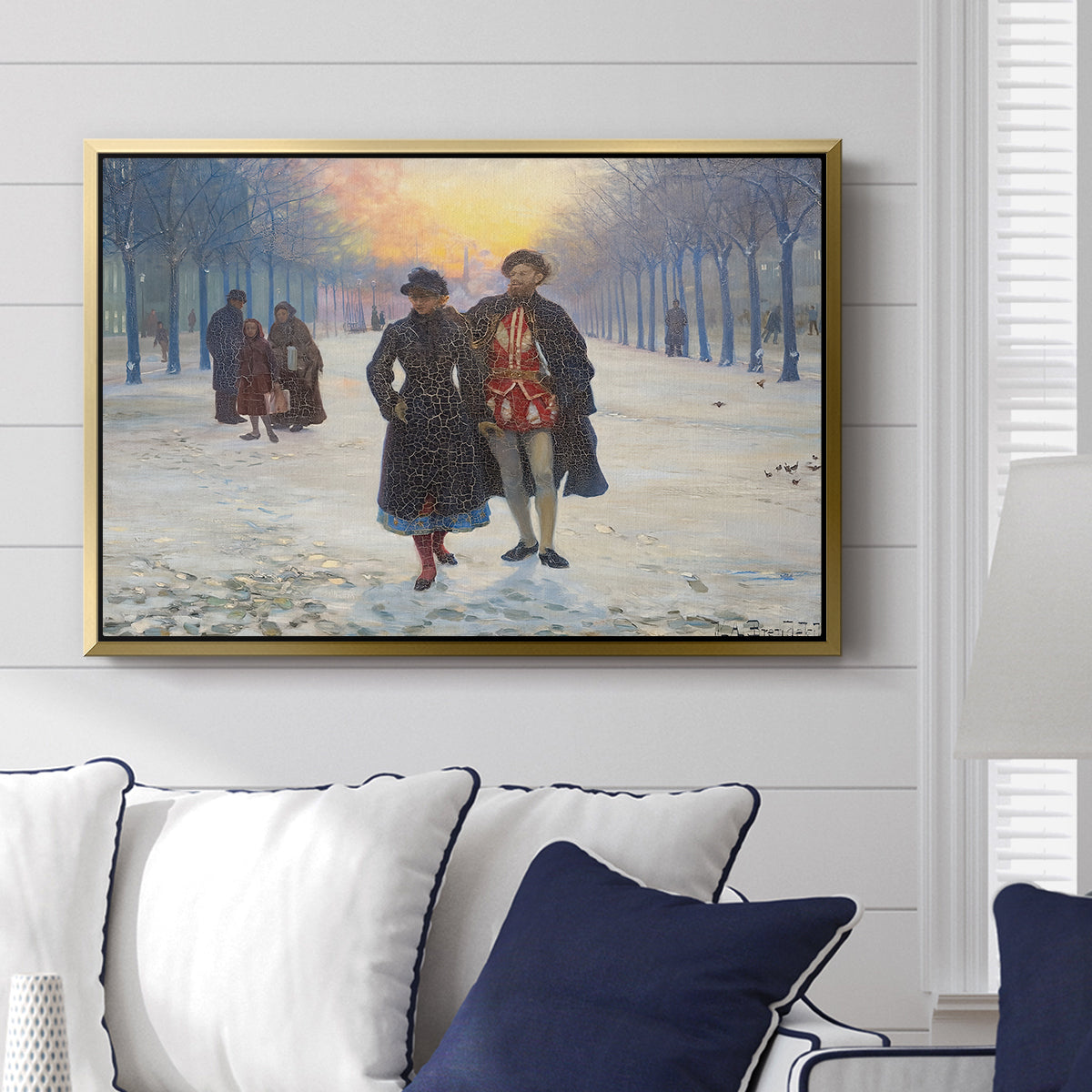 Morning after the Carnival, 1884 - Floater Framed Canvas Print