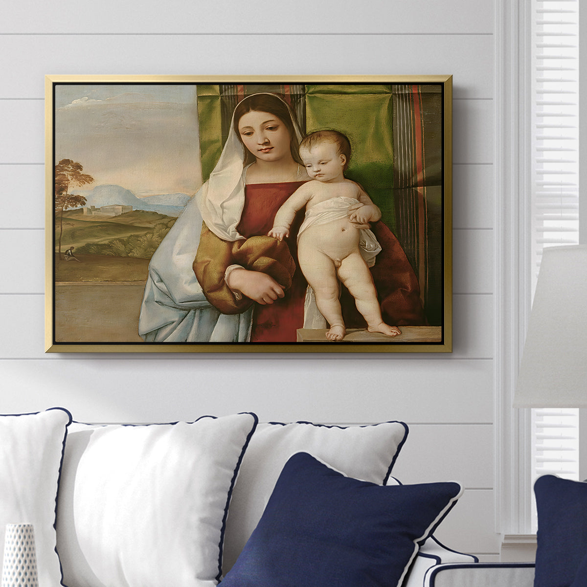 The Gypsy Madonna (La Zingarella), c. 1510-1511 - Floater Framed Canvas Print
