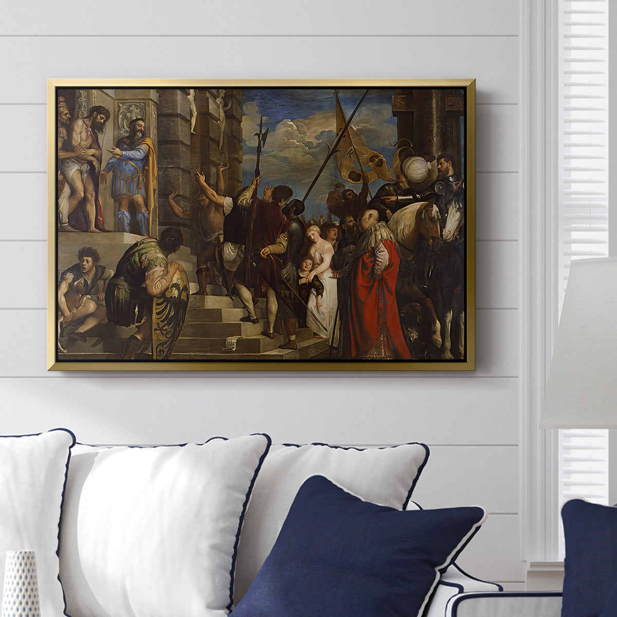Ecce Homo, c. 1543 - Floater Framed Canvas Print