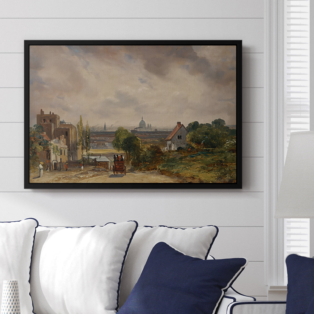 Sir Richard Steele's Cottage, Hampstead, c. 1832 - Floater Framed Canvas Print
