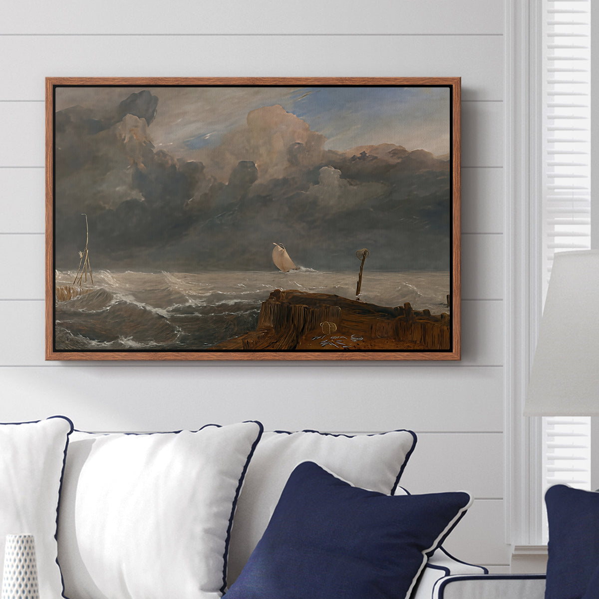 Port Ruysdael, 1827 - Floater Framed Canvas Print