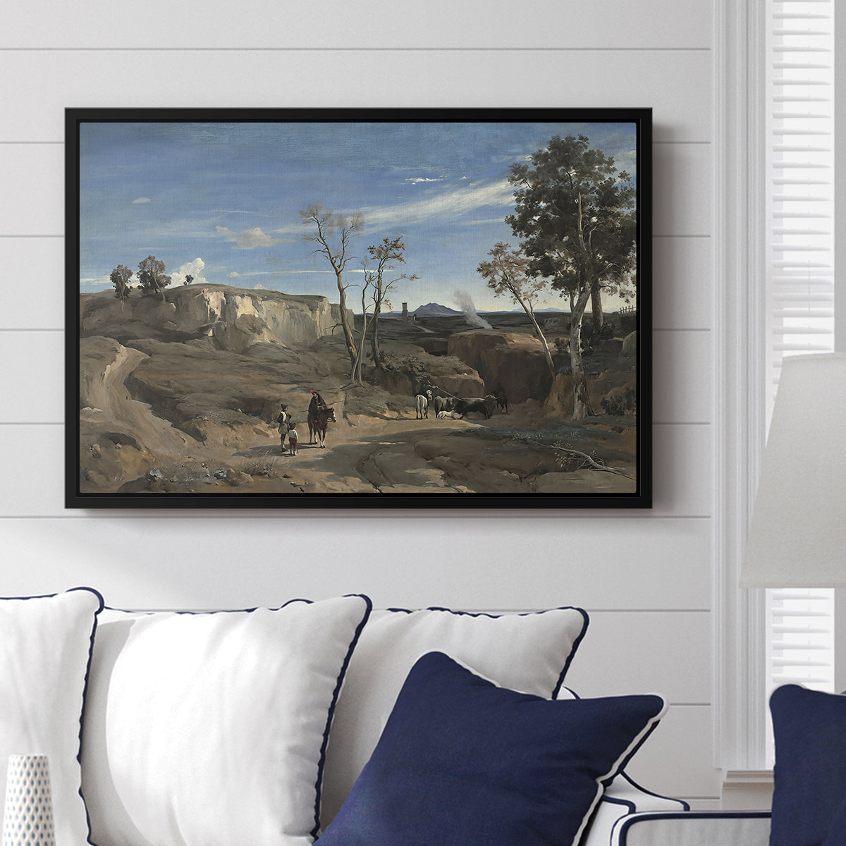 La Cervara, the Roman Campagna, c. 1830-1831 - Floater Framed Canvas Print