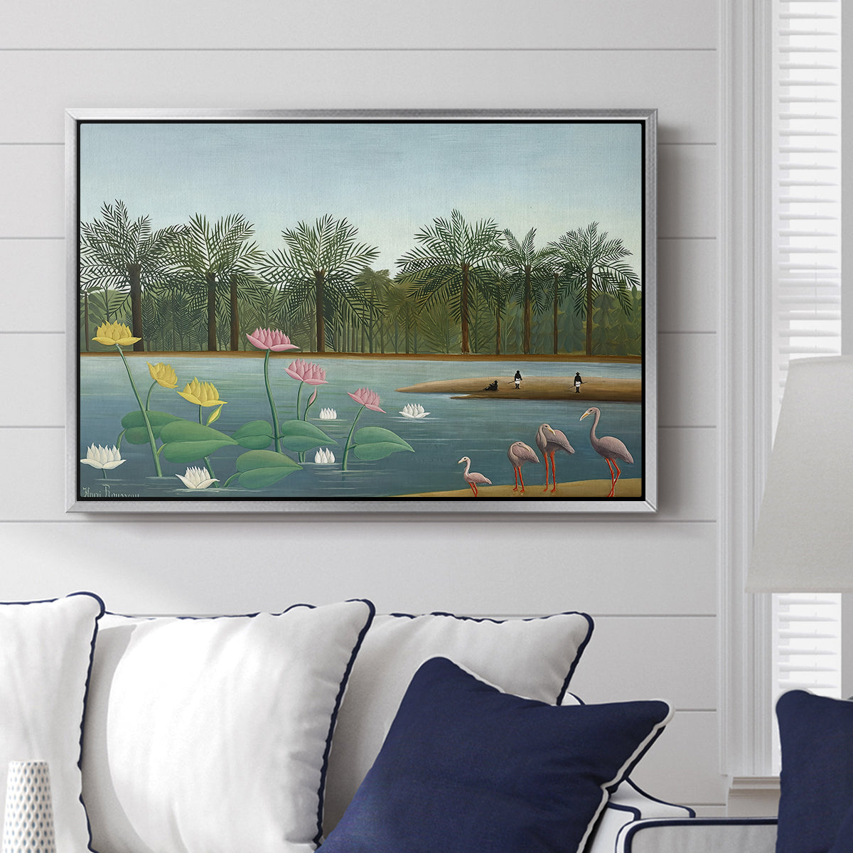 The Flamingoes (Les Flamants), 1907 - Floater Framed Canvas Print