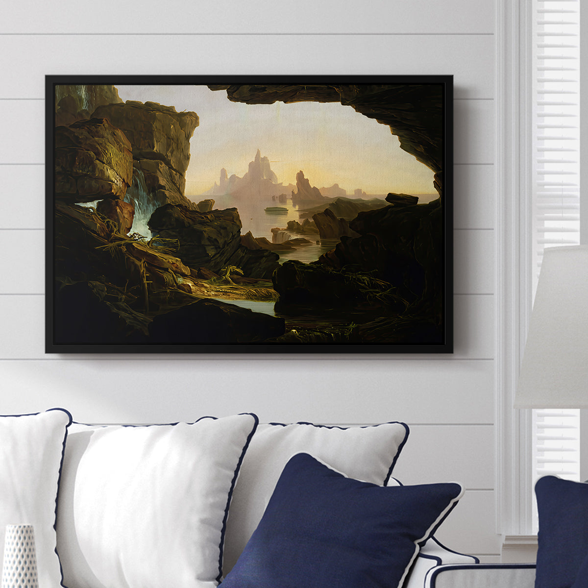 The Subsiding of the Waters of the Deluge, 1829 - Floater Framed Canvas Print