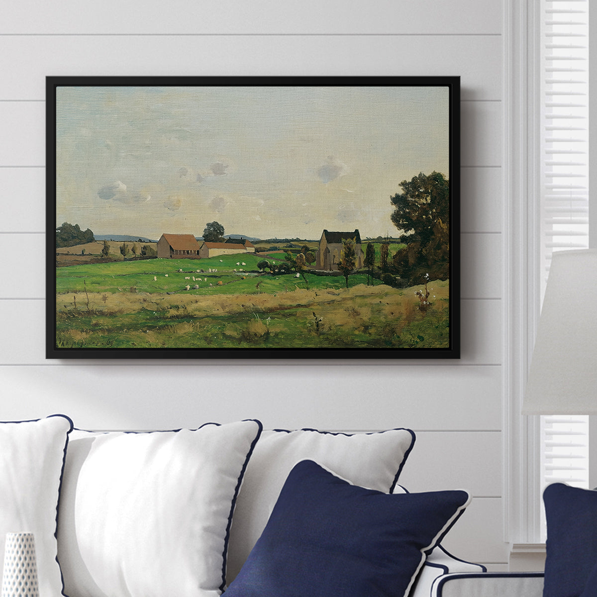 The Saulce Estate, 1869 - Floater Framed Canvas Print