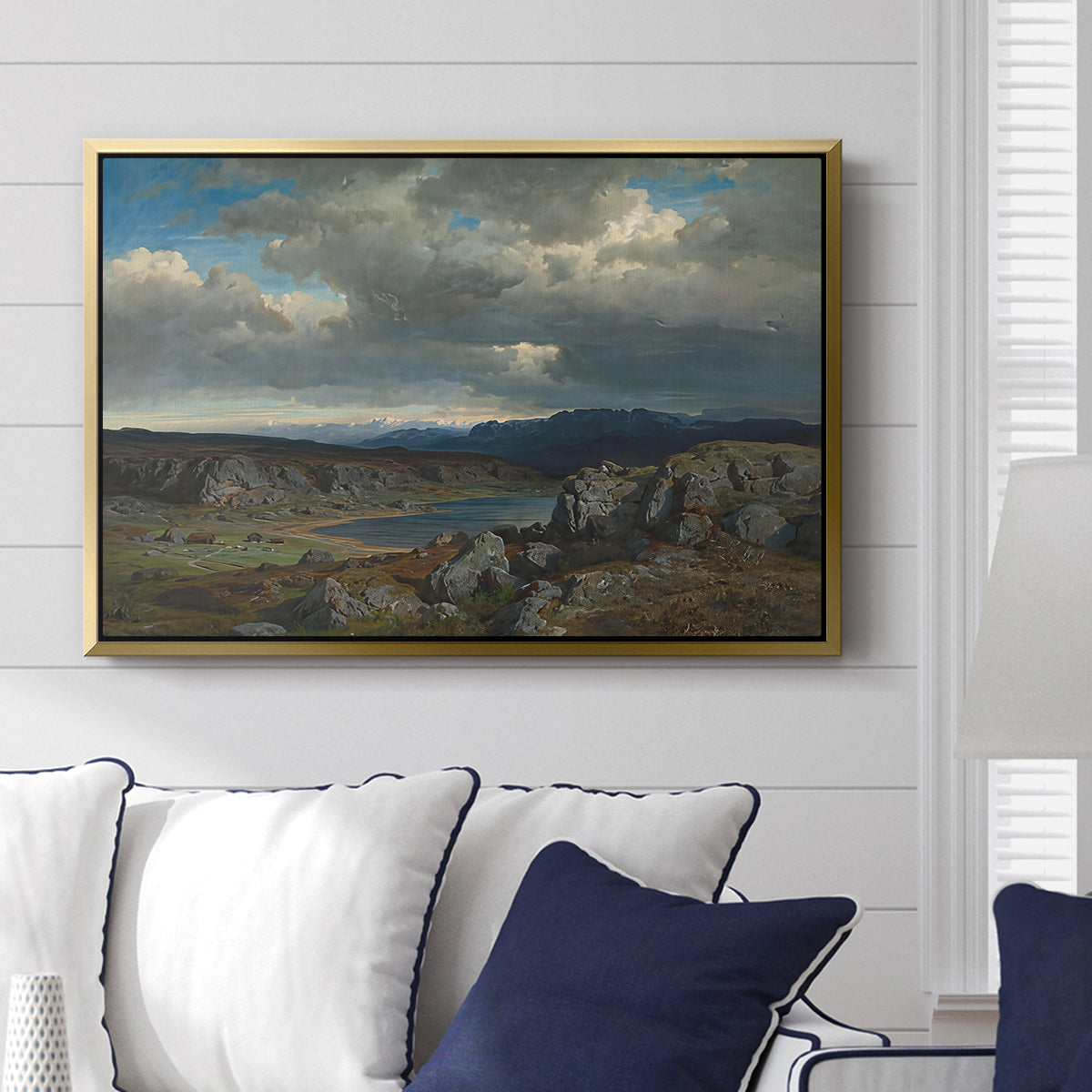 Norwegian Highlands, 1857 - Floater Framed Canvas Print