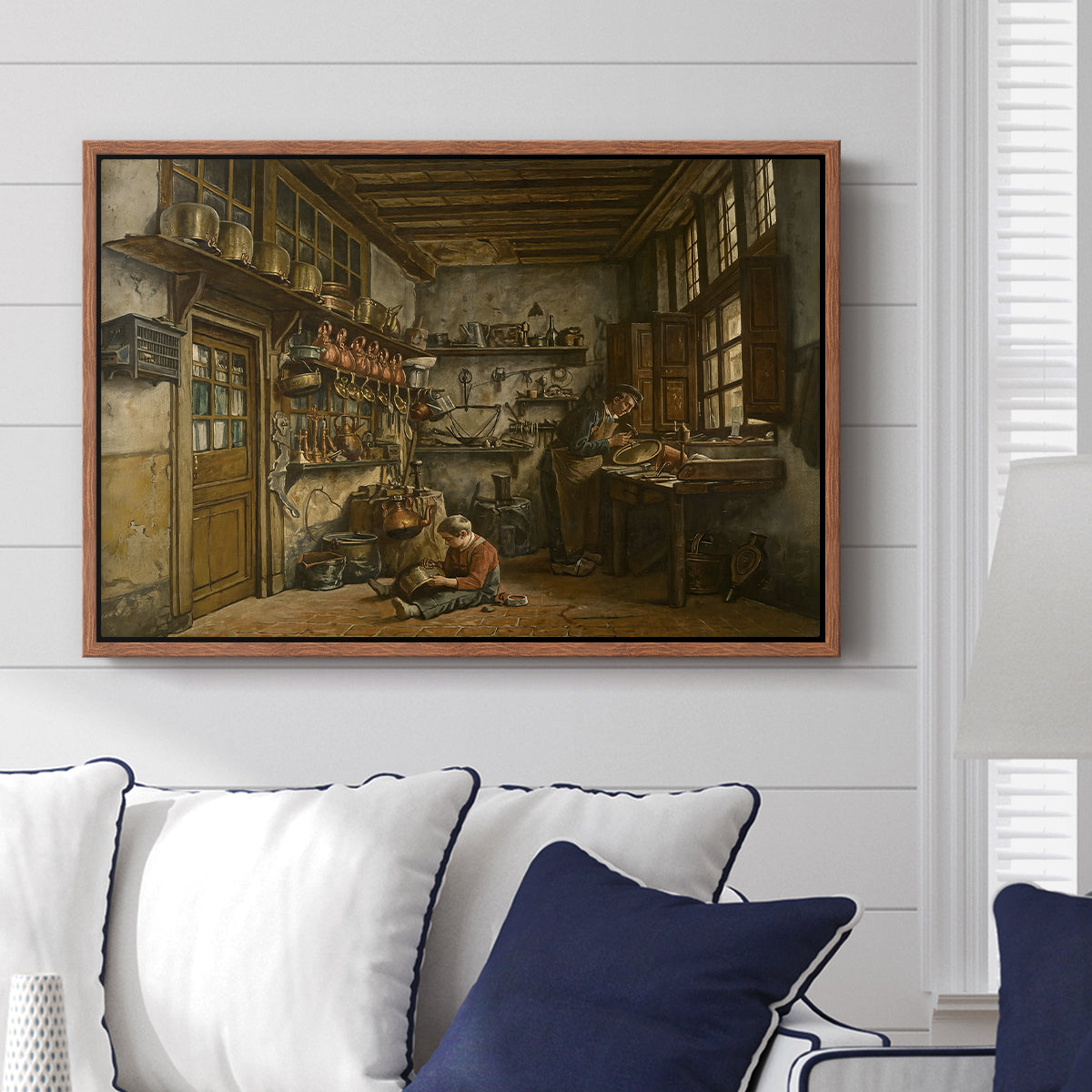 The Tinker, 1861 - Floater Framed Canvas Print