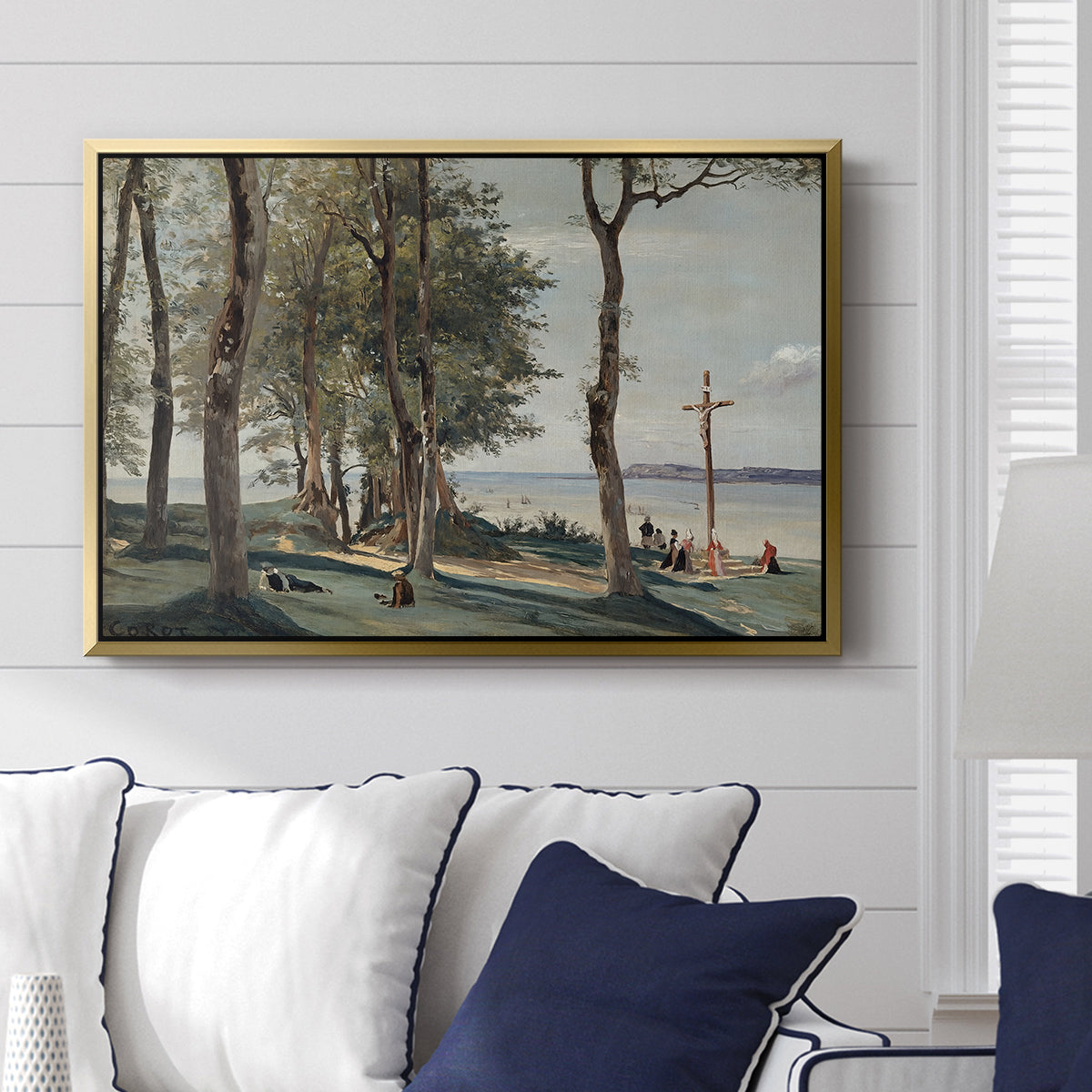 A Calvary on the Cote de Grace, c. 1829 - Floater Framed Canvas Print