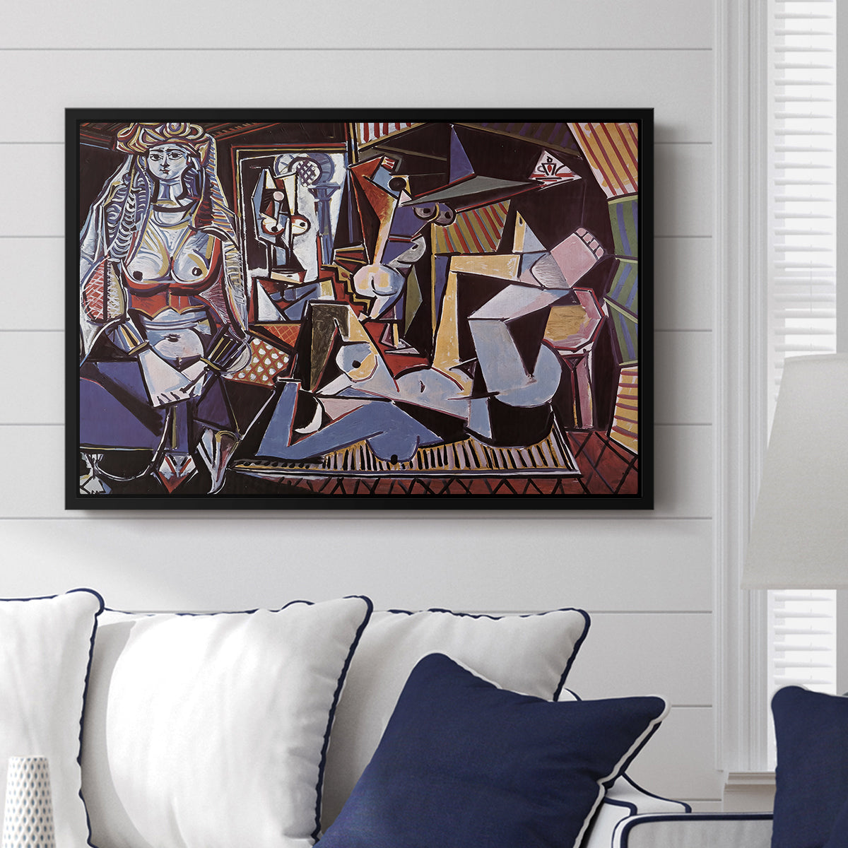 Women of Algiers (Version O), 1955 - Floater Framed Canvas Print