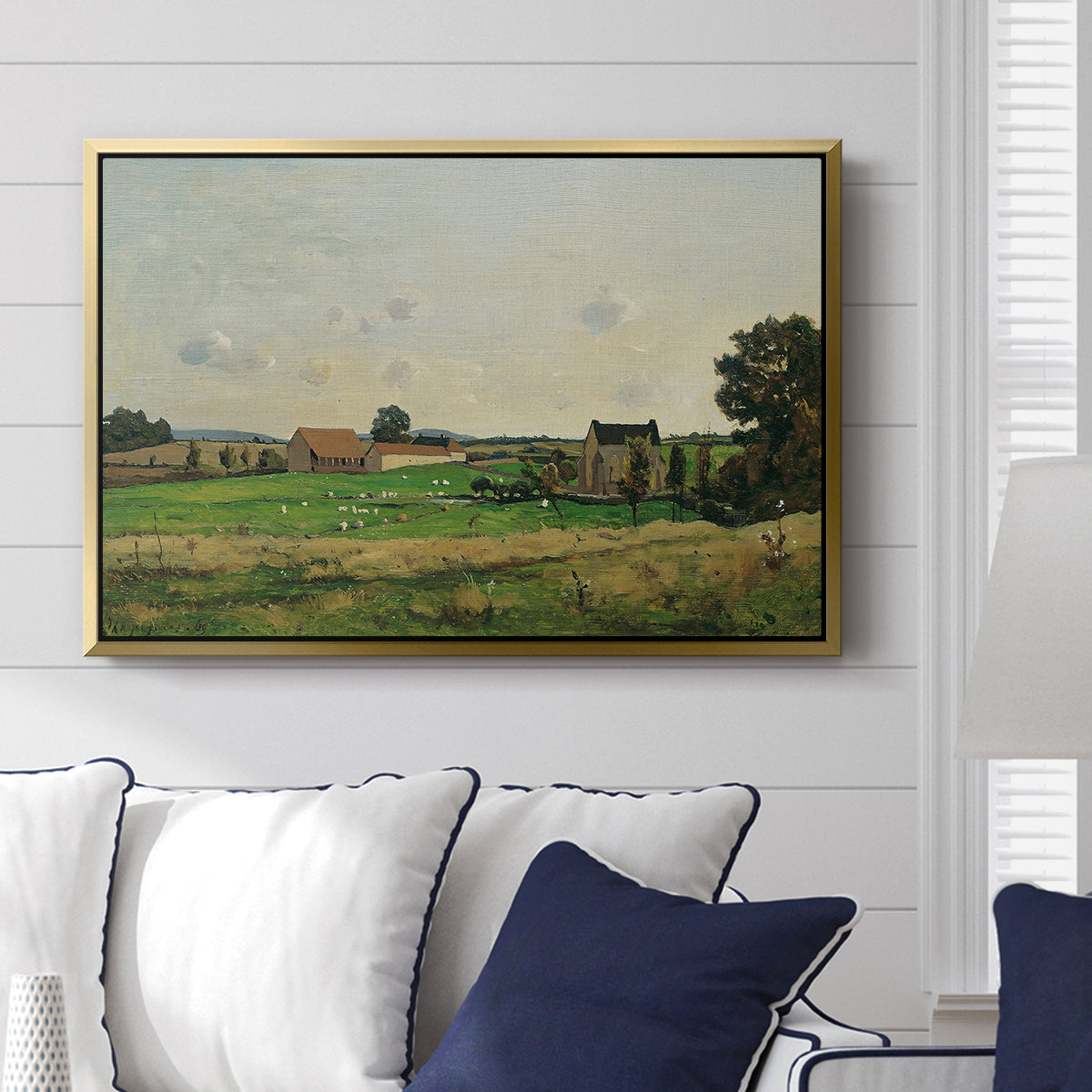 The Saulce Estate, 1869 - Floater Framed Canvas Print