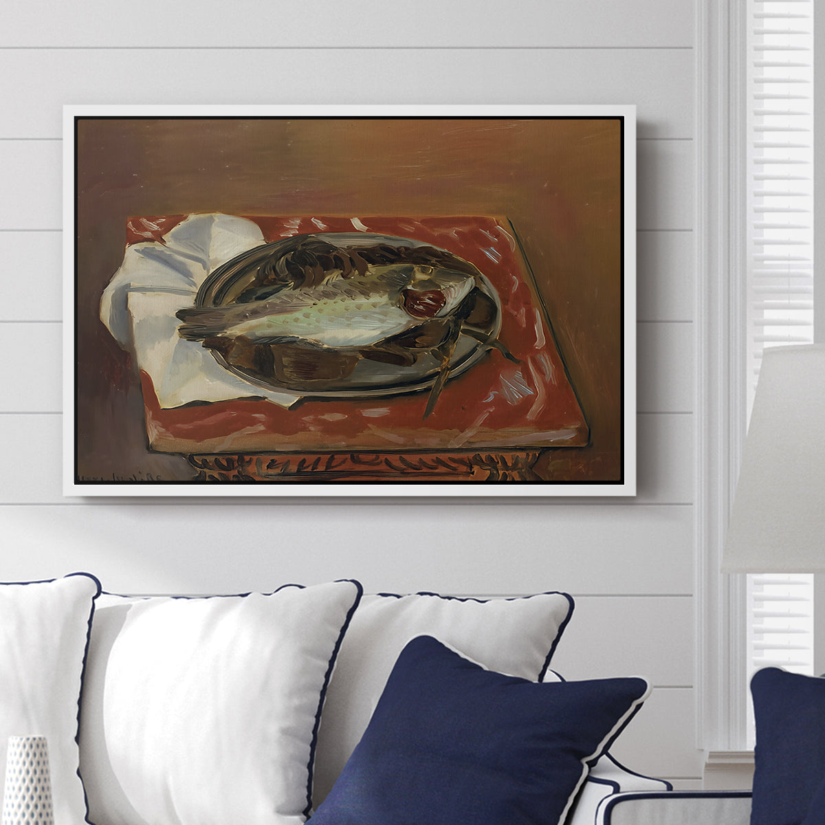 Still Life with Bream (Nature morte à la daurade), 1920 - Floater Framed Canvas Print