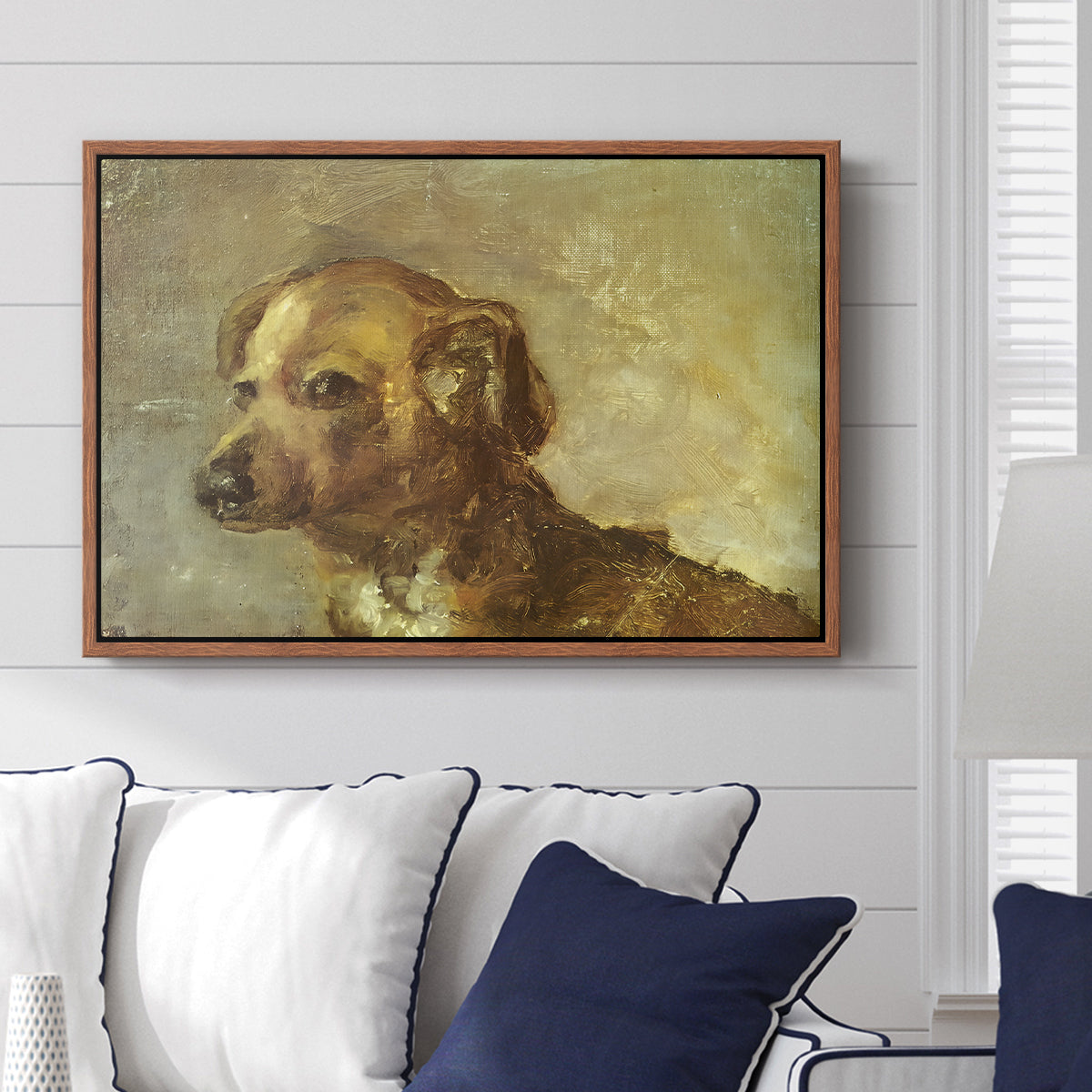 Cliper, the Artist's Dog, 1895 - Floater Framed Canvas Print