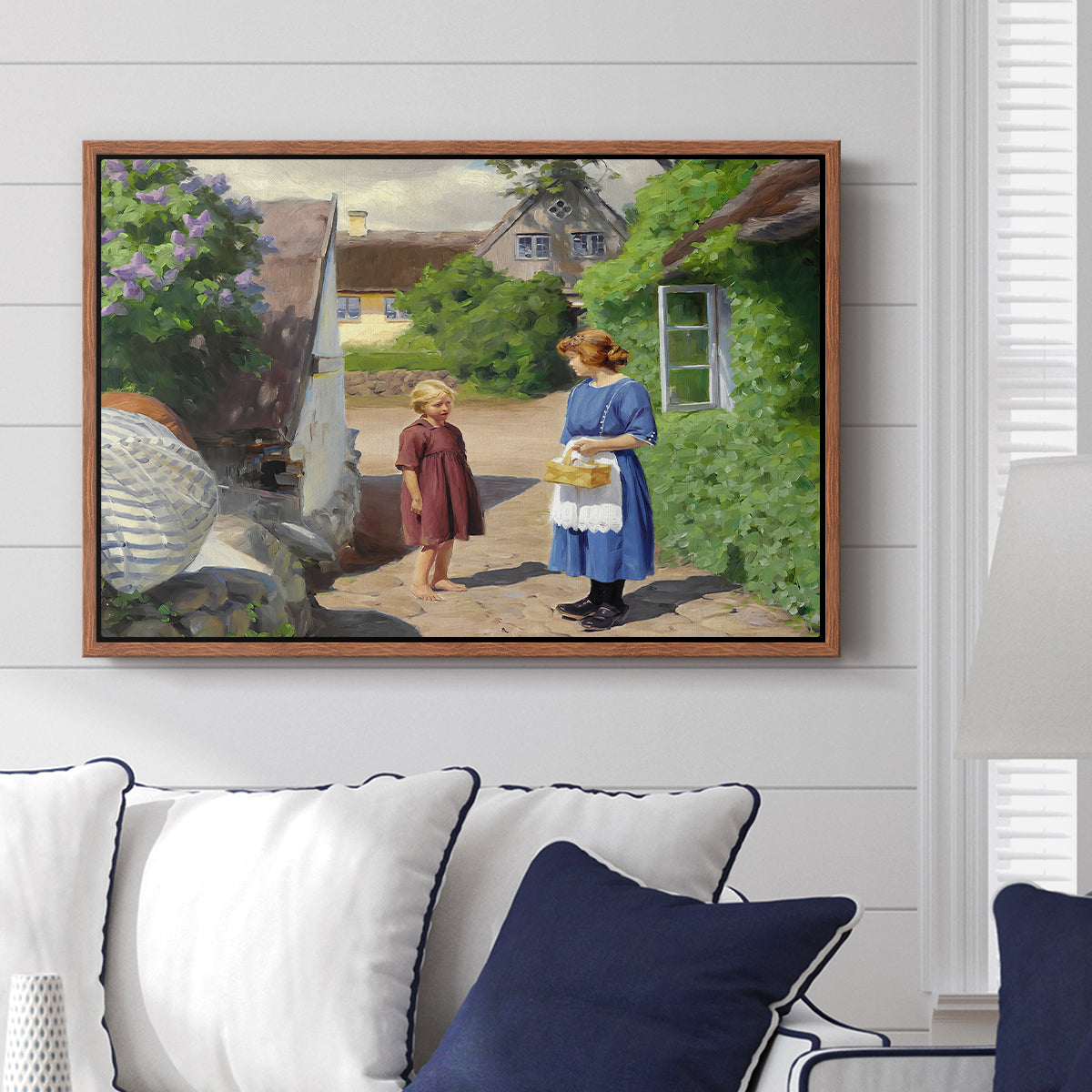 Summer Day in Jyllinge, 1922 - Floater Framed Canvas Print