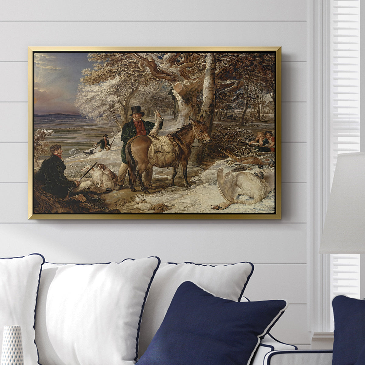 The Day's Sport, 1826 - Floater Framed Canvas Print