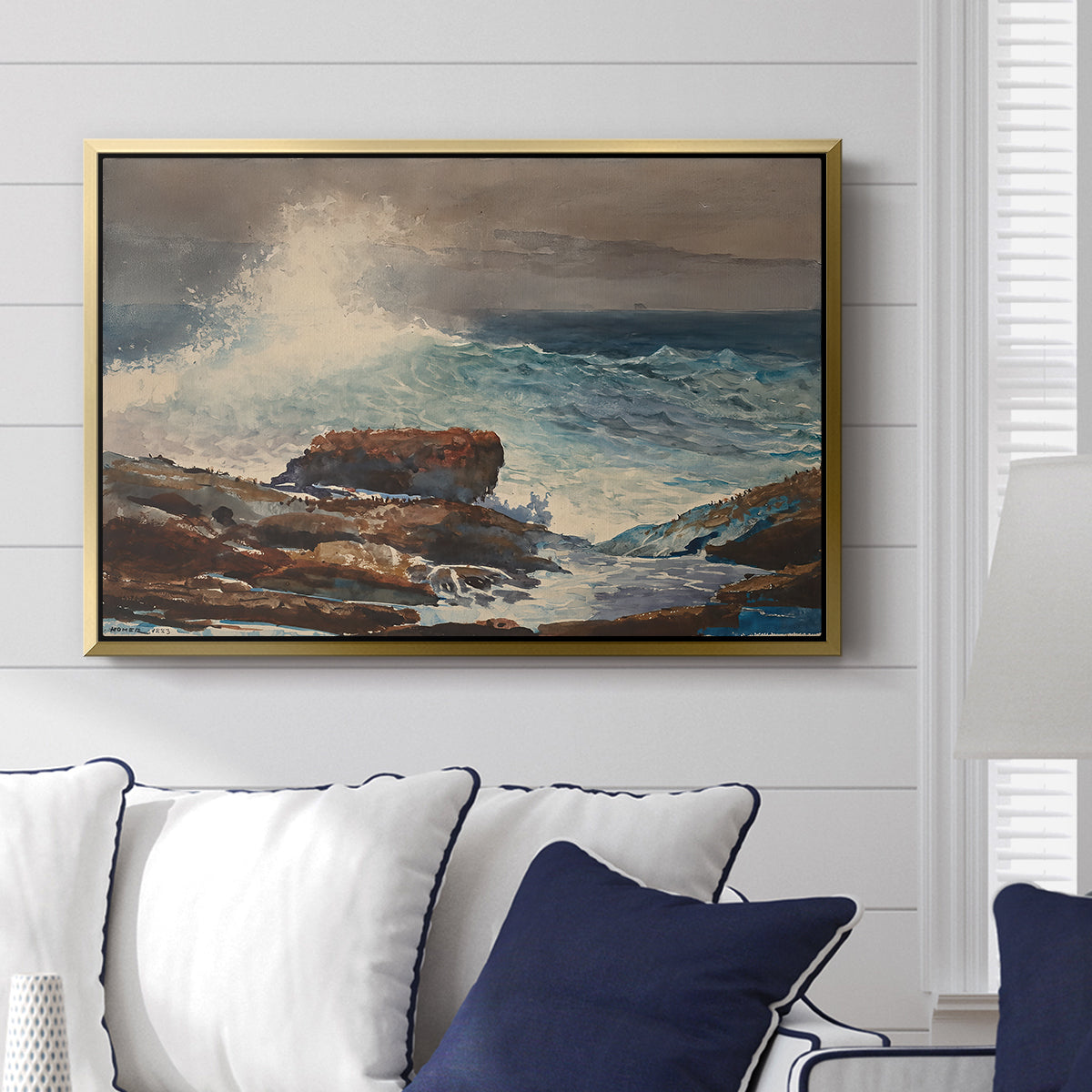 Incoming Tide, Scarboro, Maine, 1883 - Floater Framed Canvas Print