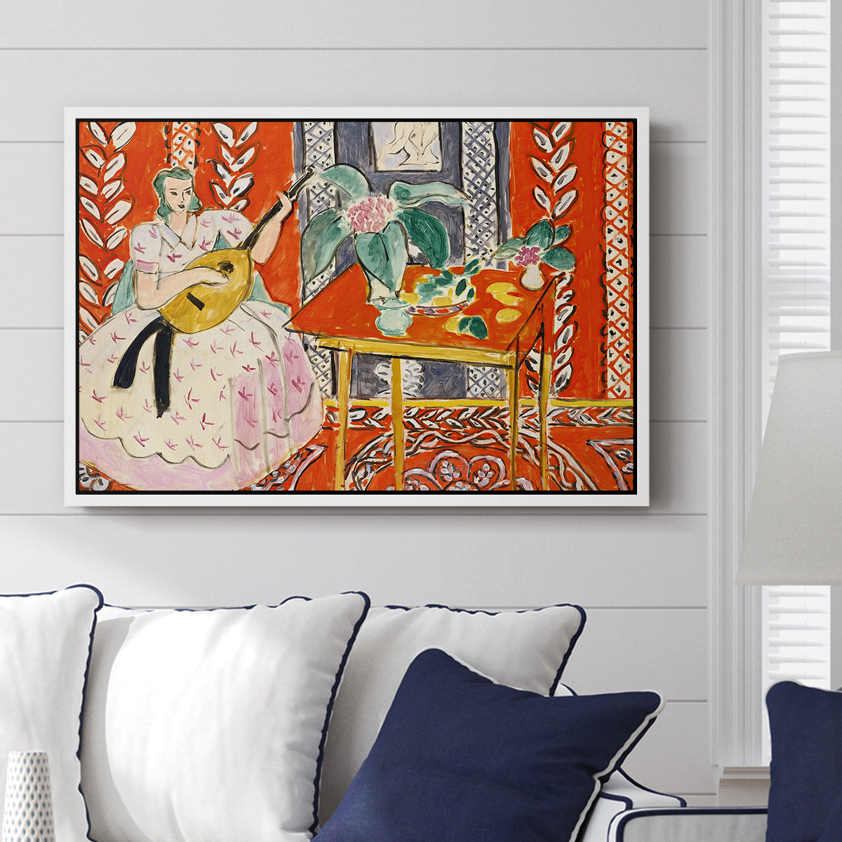 The Lute (Le luth), 1943 - Floater Framed Canvas Print