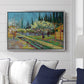 Orchard in Blossom, Bordered by Cypresses, 1888 - Floater Framed Canvas Print