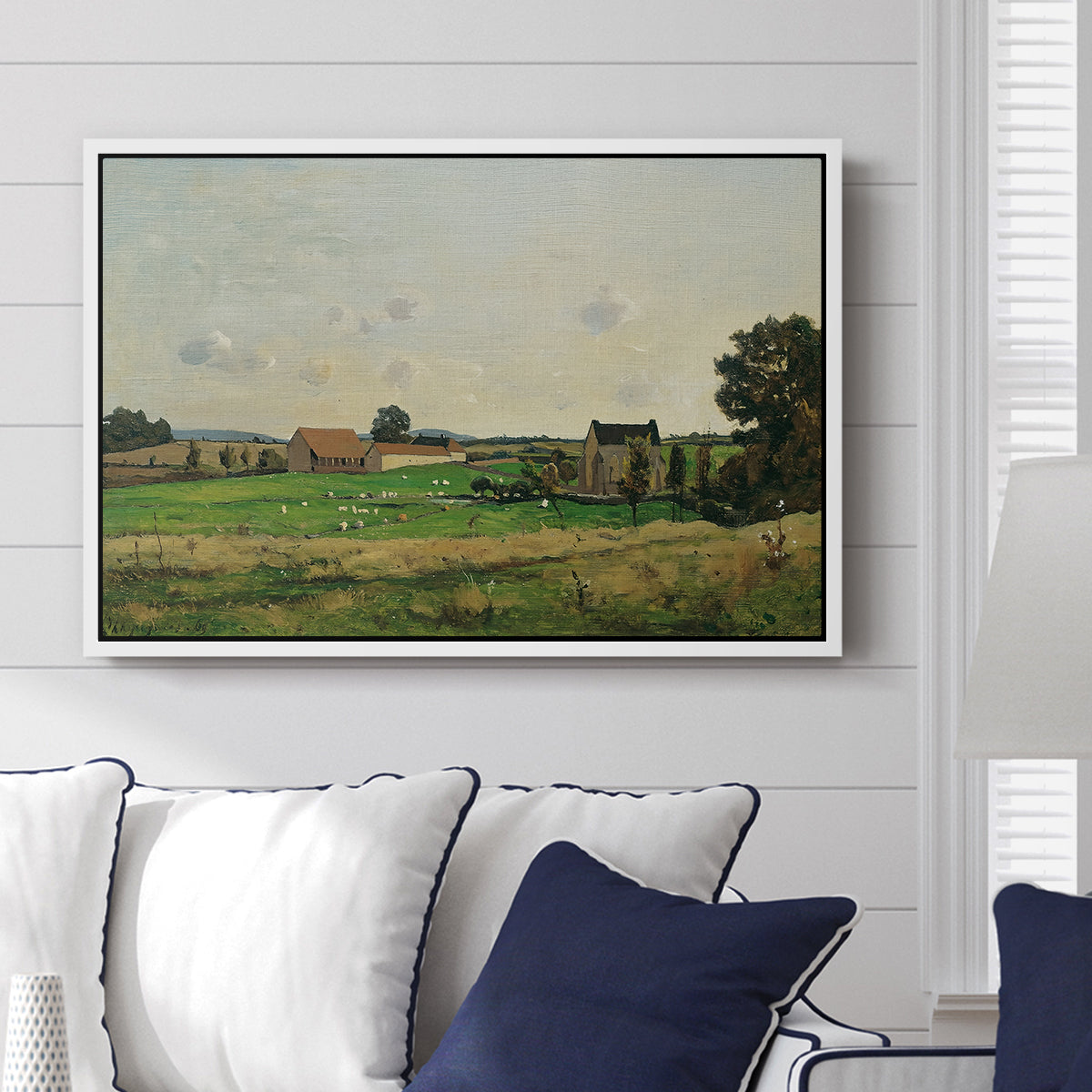 The Saulce Estate, 1869 - Floater Framed Canvas Print