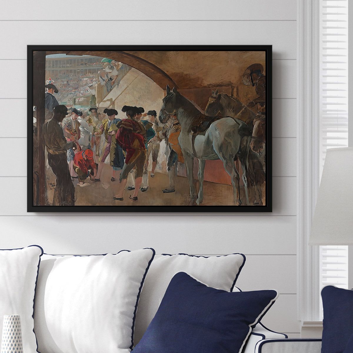 Before the Bullfight (Antes de la corrida), c. 1900 - Floater Framed Canvas Print