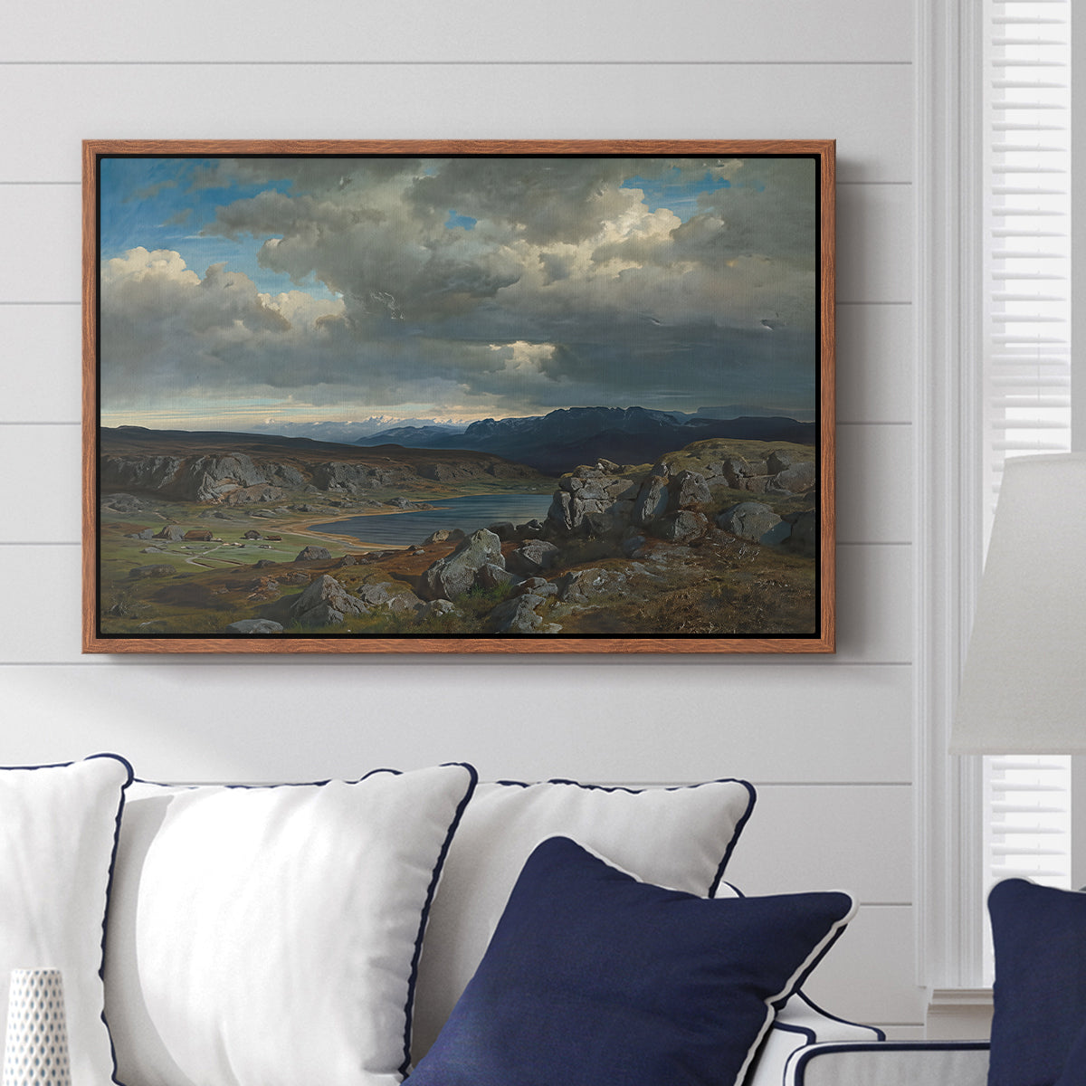 Norwegian Highlands, 1857 - Floater Framed Canvas Print