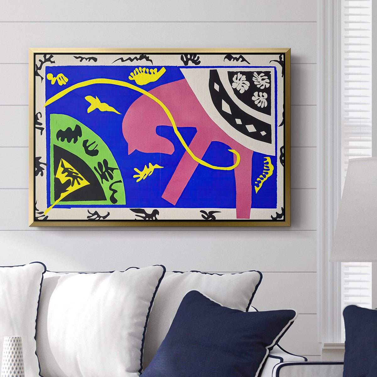 The Horse, the Rider and the Clown, from Jazz, 1947 - Floater Framed Canvas Print