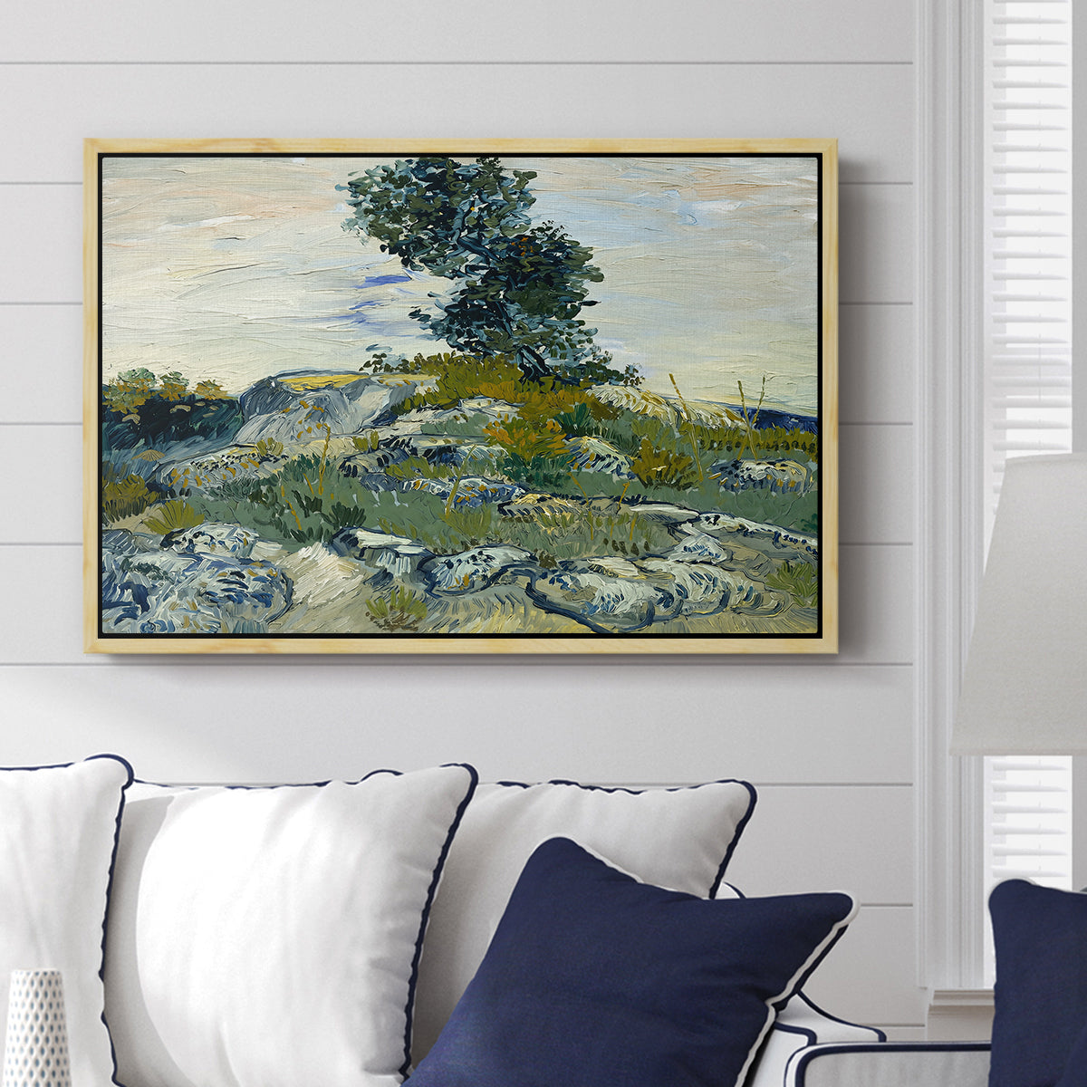 The Rocks, 1888 - Floater Framed Canvas Print