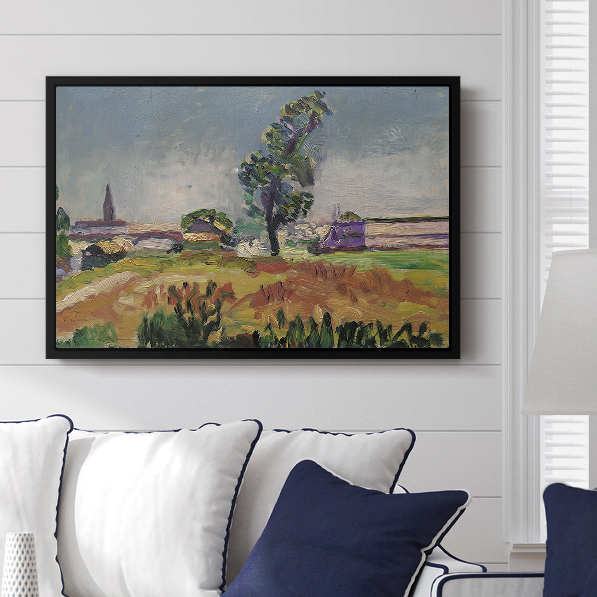 Landscape Around Toulouse, The Bridge of the Young Ladies, 1898 - Floater Framed Canvas Print