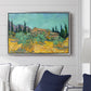 Wooden Sheds Among the Olive Trees and Cypresses, 1889 - Floater Framed Canvas Print