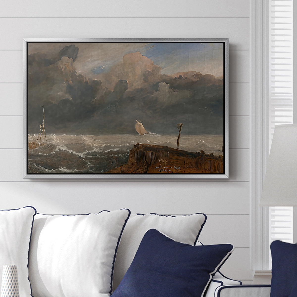 Port Ruysdael, 1827 - Floater Framed Canvas Print