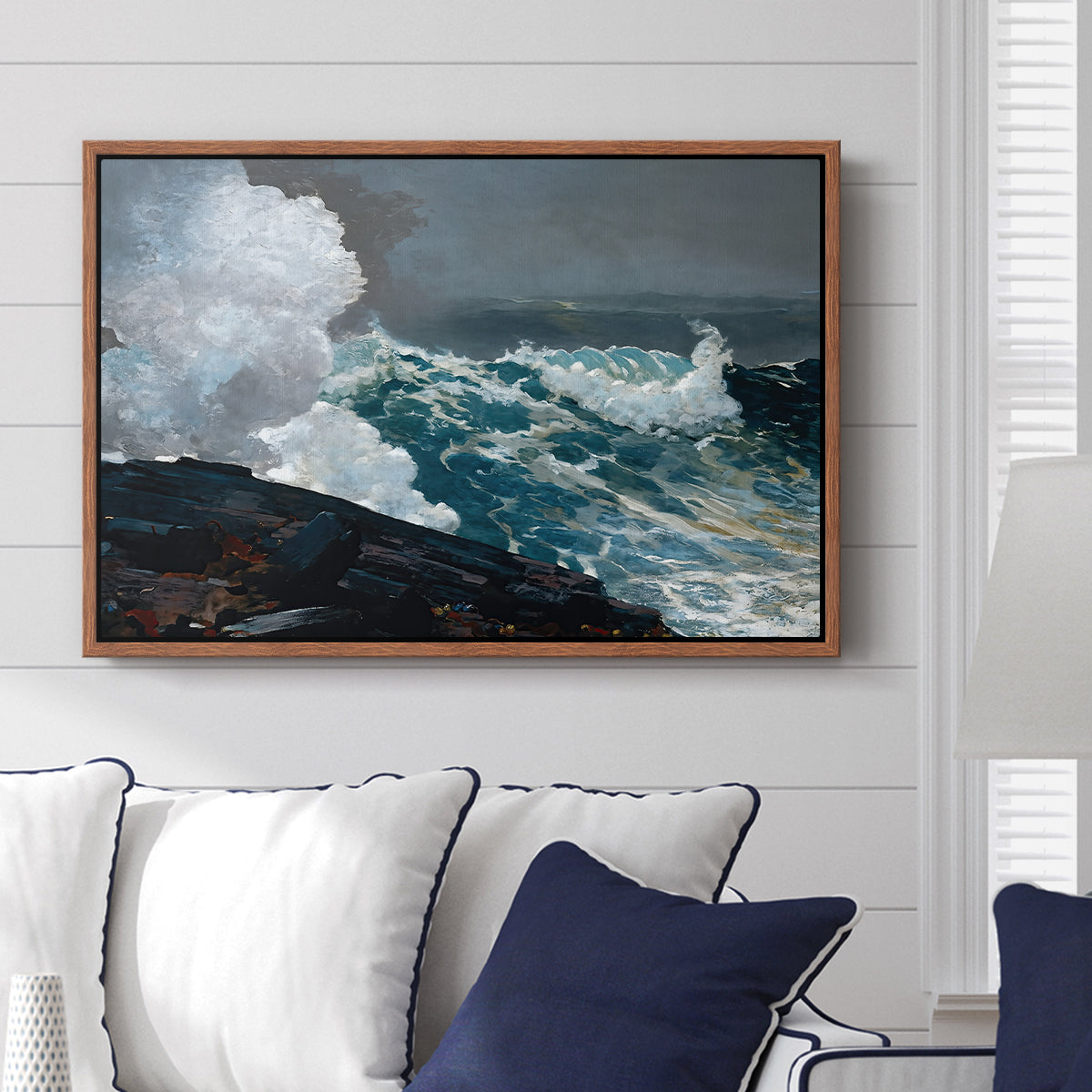 Northeaster, 1895 - Floater Framed Canvas Print
