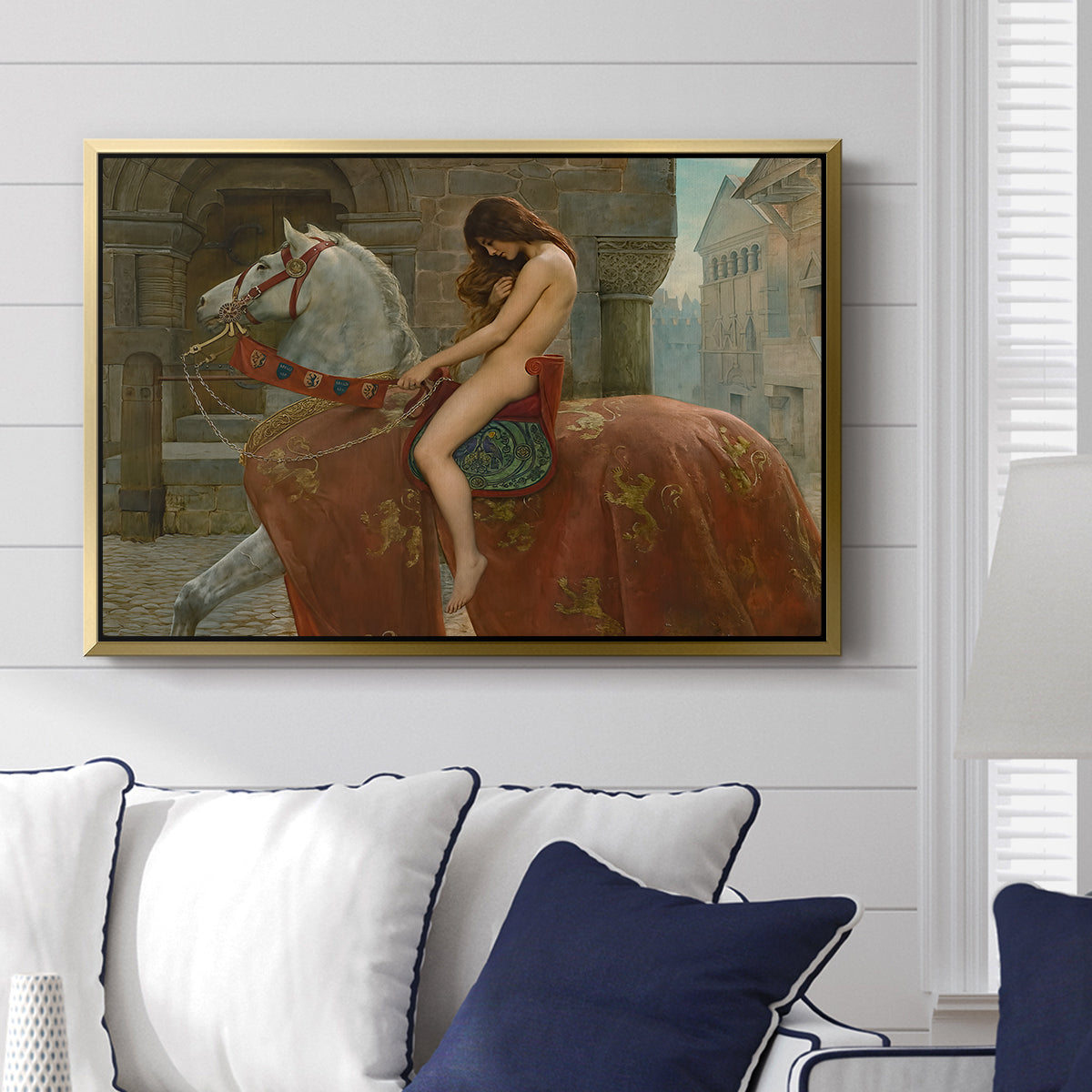 Lady Godiva, 1898 - Floater Framed Canvas Print