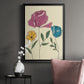 Colored Floral II - Modern Framed Canvas Print