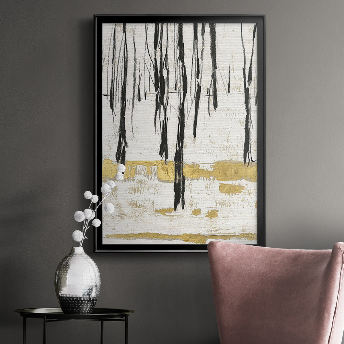 Gilded Winter II - Modern Framed Canvas Print