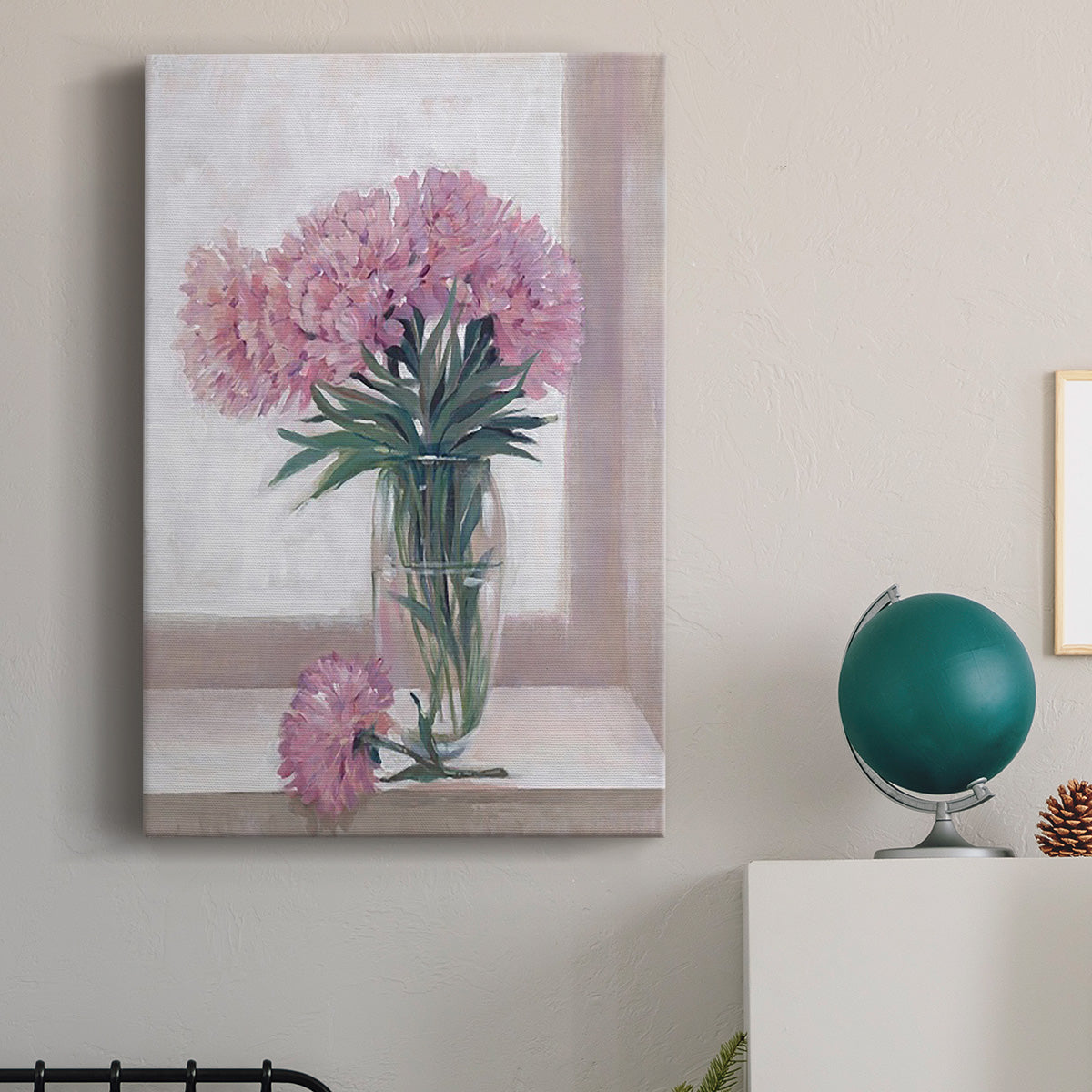 Windowsill Floral I Premium Gallery Wrapped Canvas - Ready to Hang