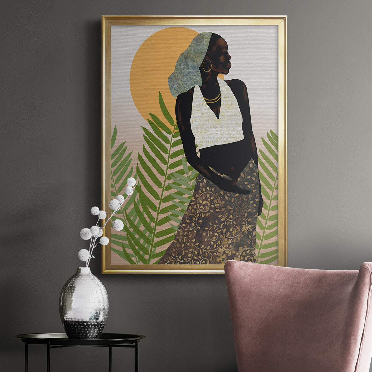 Her Grace - Modern Framed Canvas Print