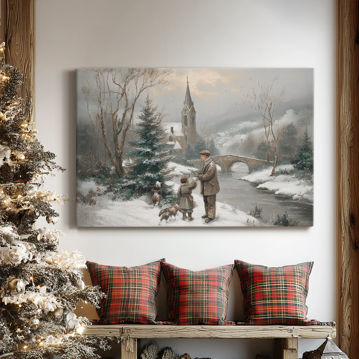 Soft Linen Carol - Canvas Art Print