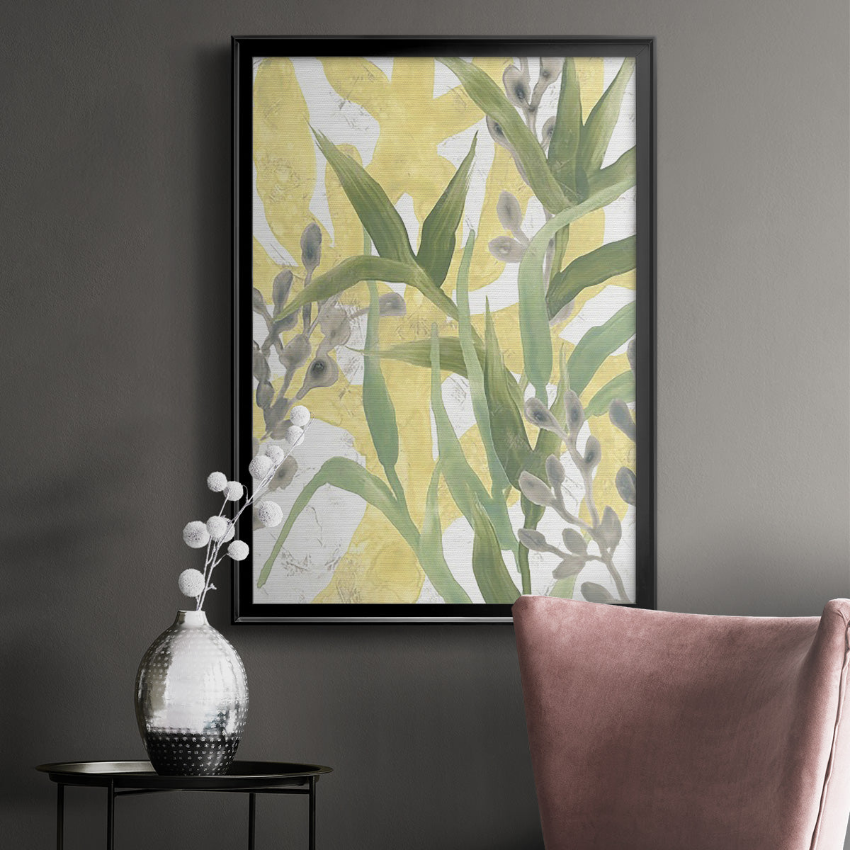 Sea Grass Fresco III - Modern Framed Canvas Print