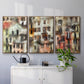 Stacked Houses I - Framed Premium Gallery Wrapped Canvas L Frame 3 Piece Set - Ready to Hang