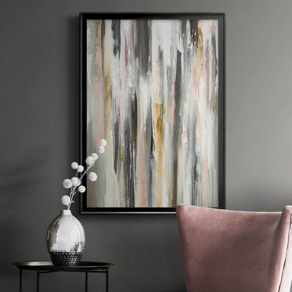 Color Ripple II - Modern Framed Canvas Print