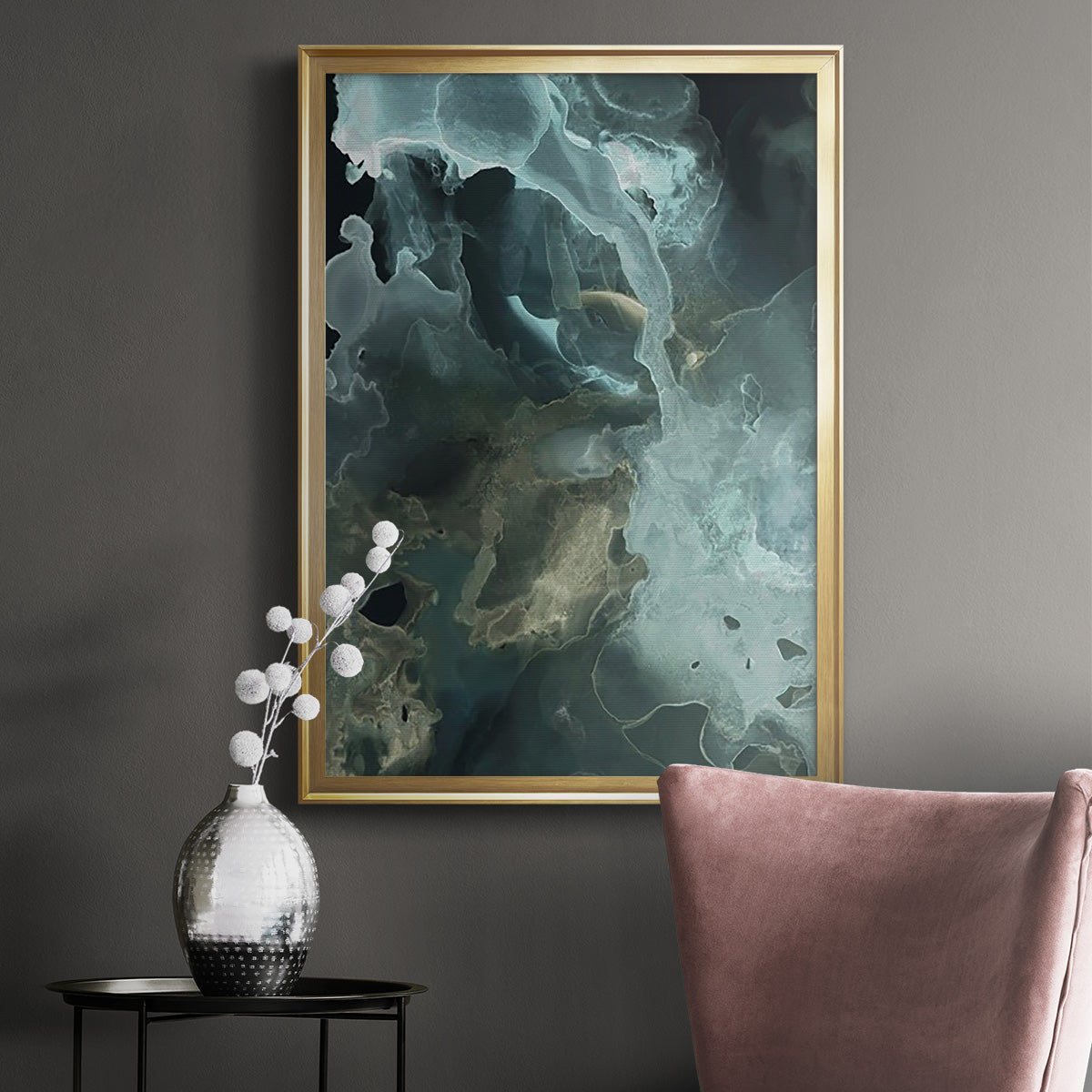 Gilded Spector II - Modern Framed Canvas Print