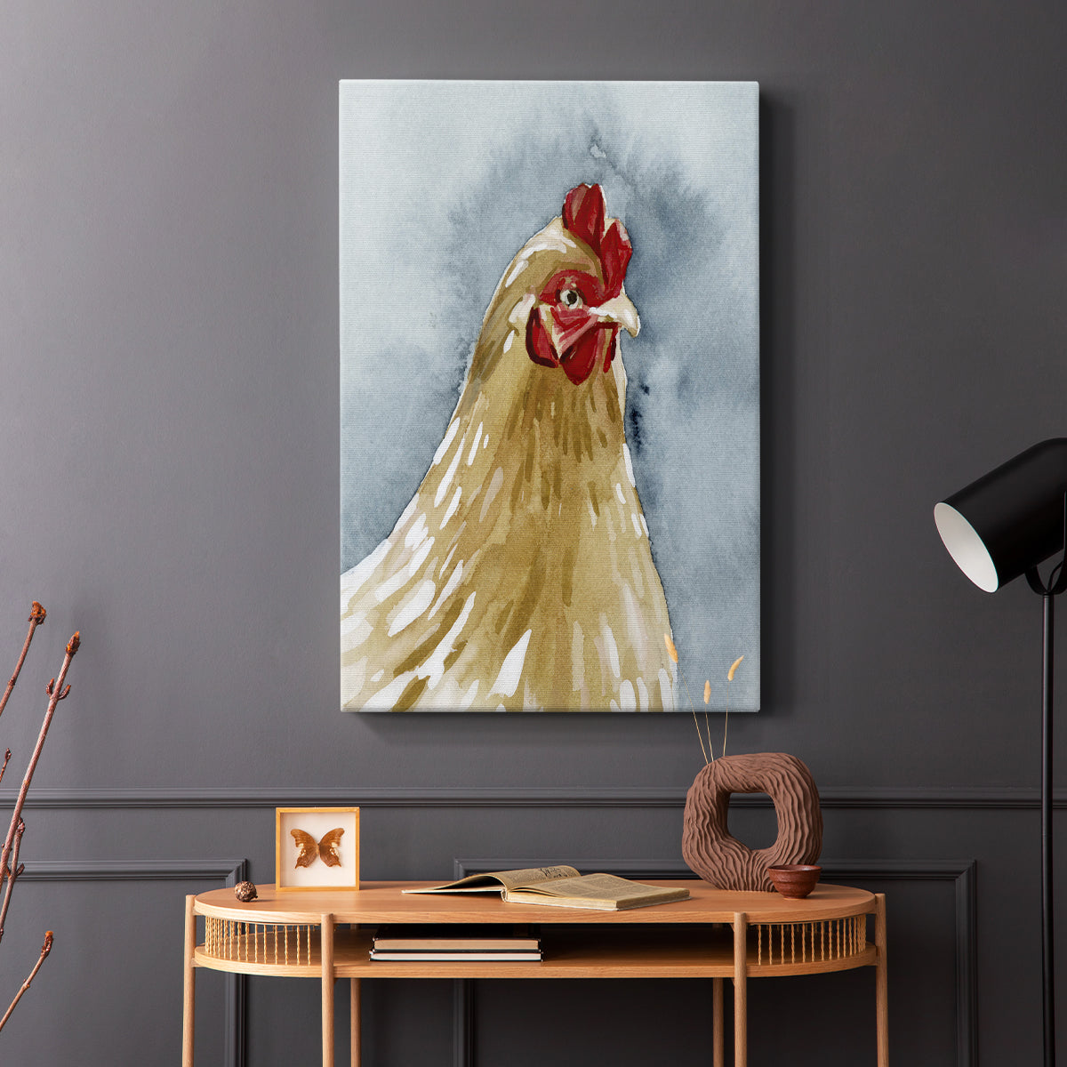 Chicken Portrait II - Canvas Art Print
