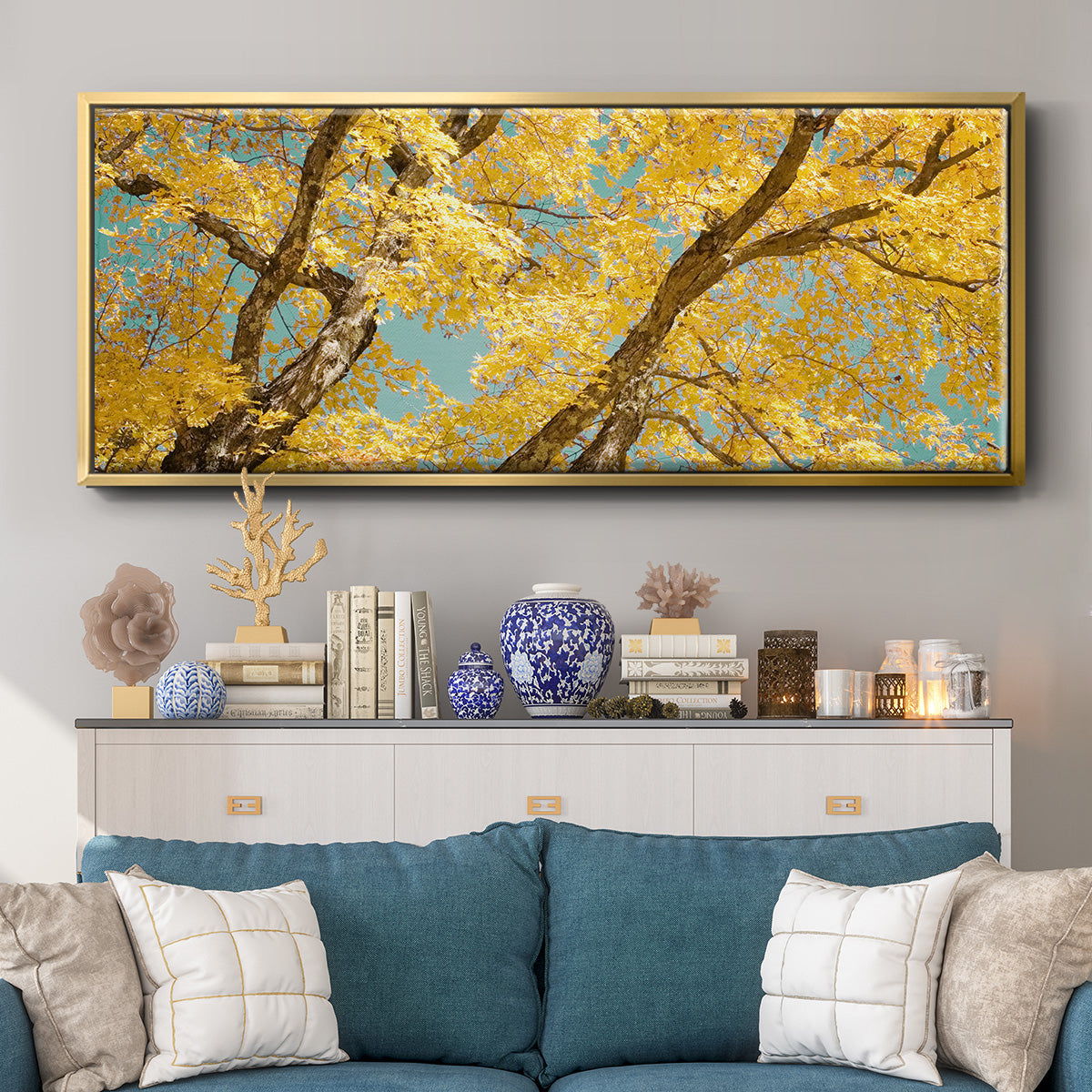 Autumn Tapestry V - Floater Framed Canvas Print