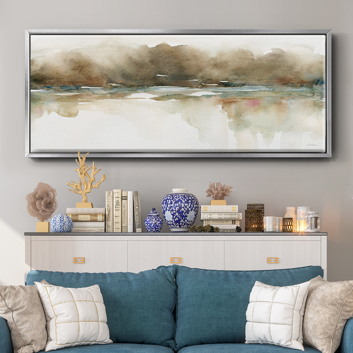 Softer Reflections - Floater Framed Canvas Print