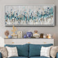 Blue Staccato - Floater Framed Canvas Print