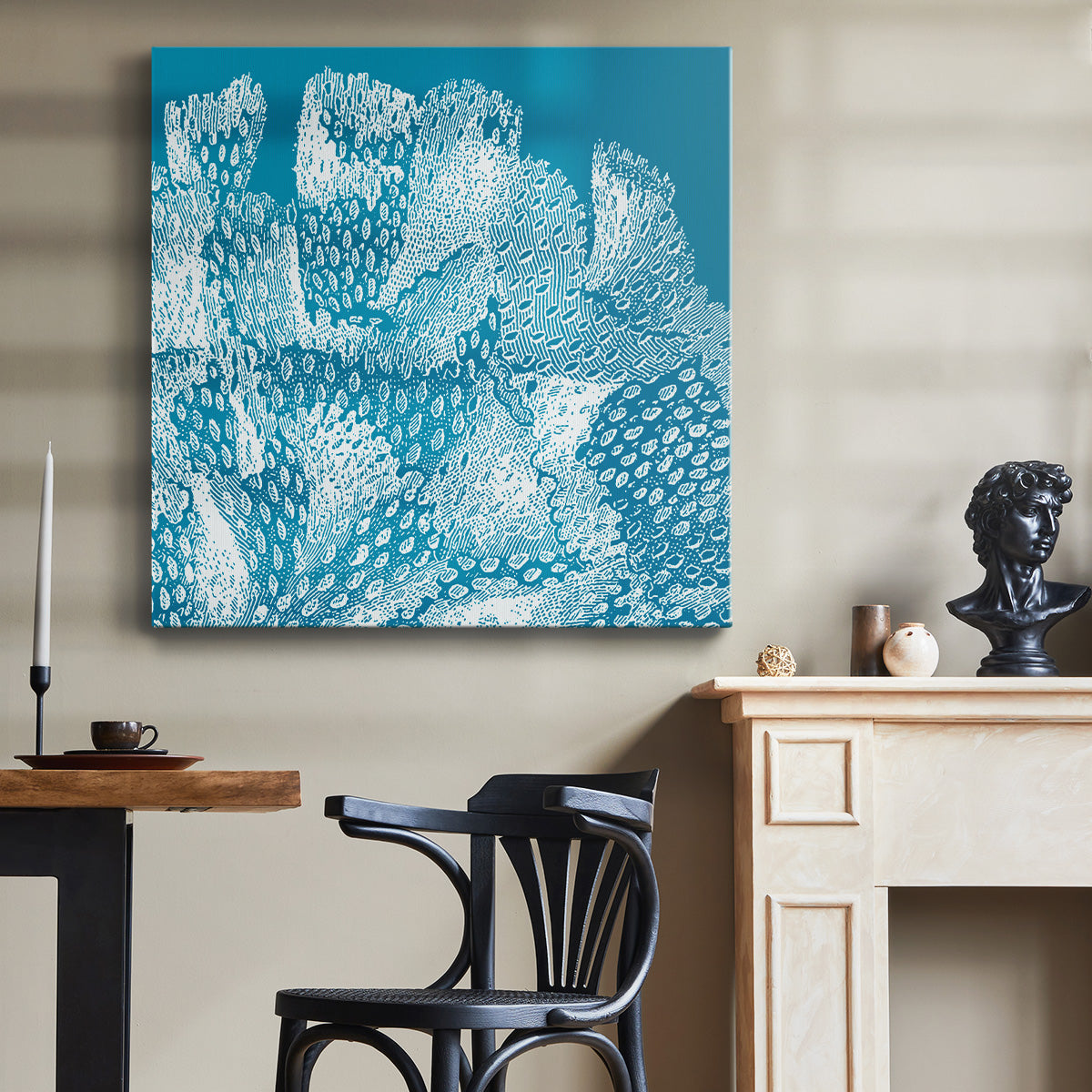 Saturated Coral IV - Canvas Art Print