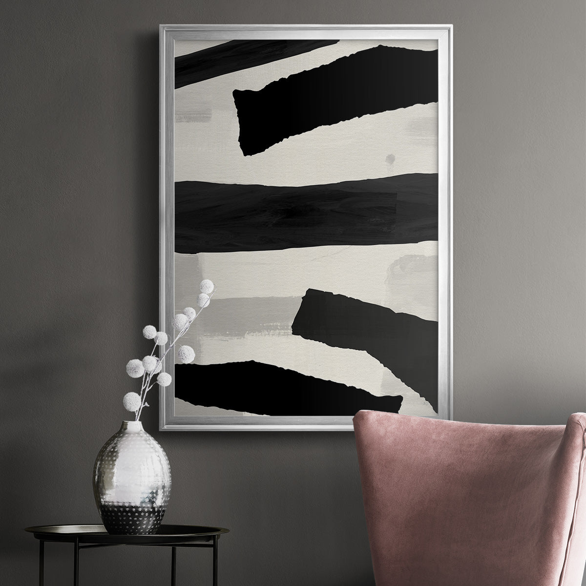 Mountain Paths I - Modern Framed Canvas Print